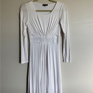 Classic White Long Sleeve Maxi Dress